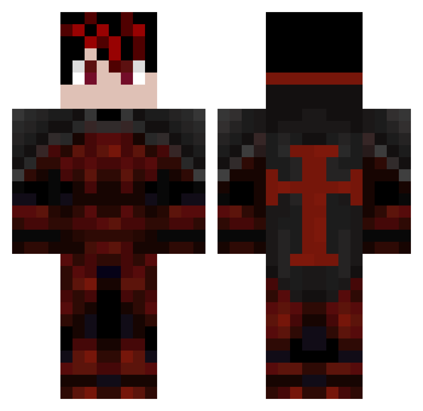 aidanmvc Minecraft skin, front and back view