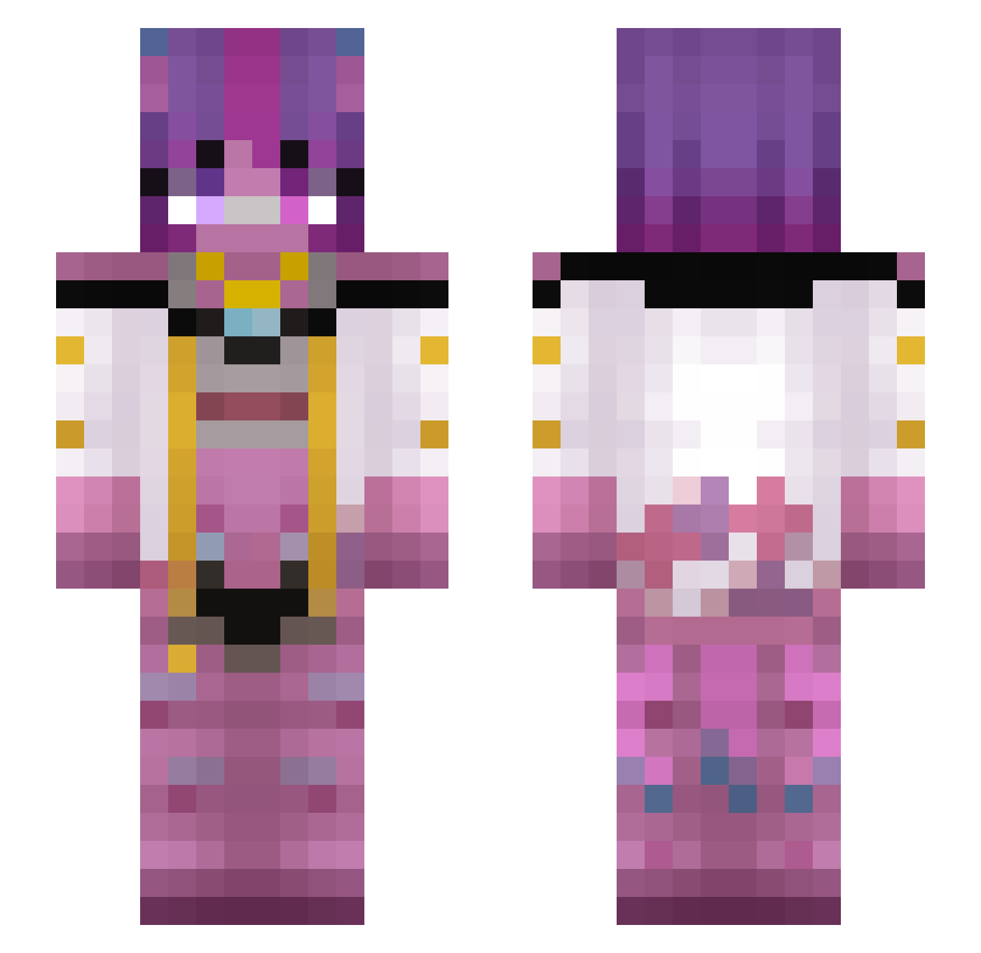 Lullaby_Trace Minecraft skin, front and back view