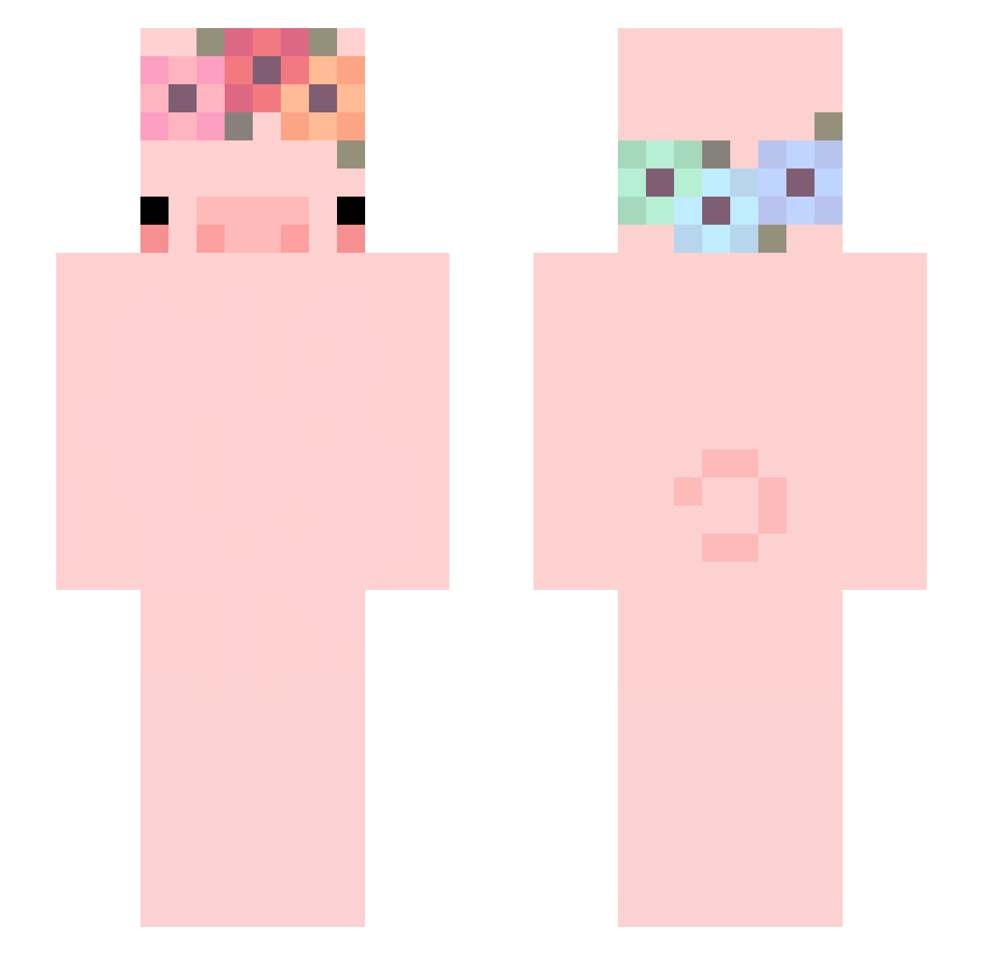 coa34 Minecraft skin, front and back view