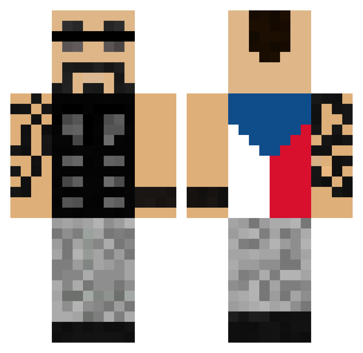 Franta_ Minecraft skin, front and back view