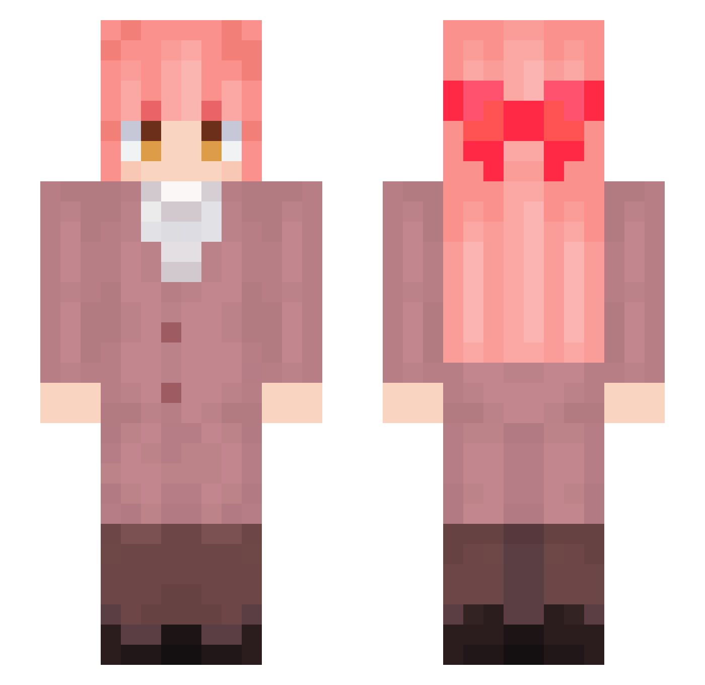 Cledzz Minecraft skin, front and back view