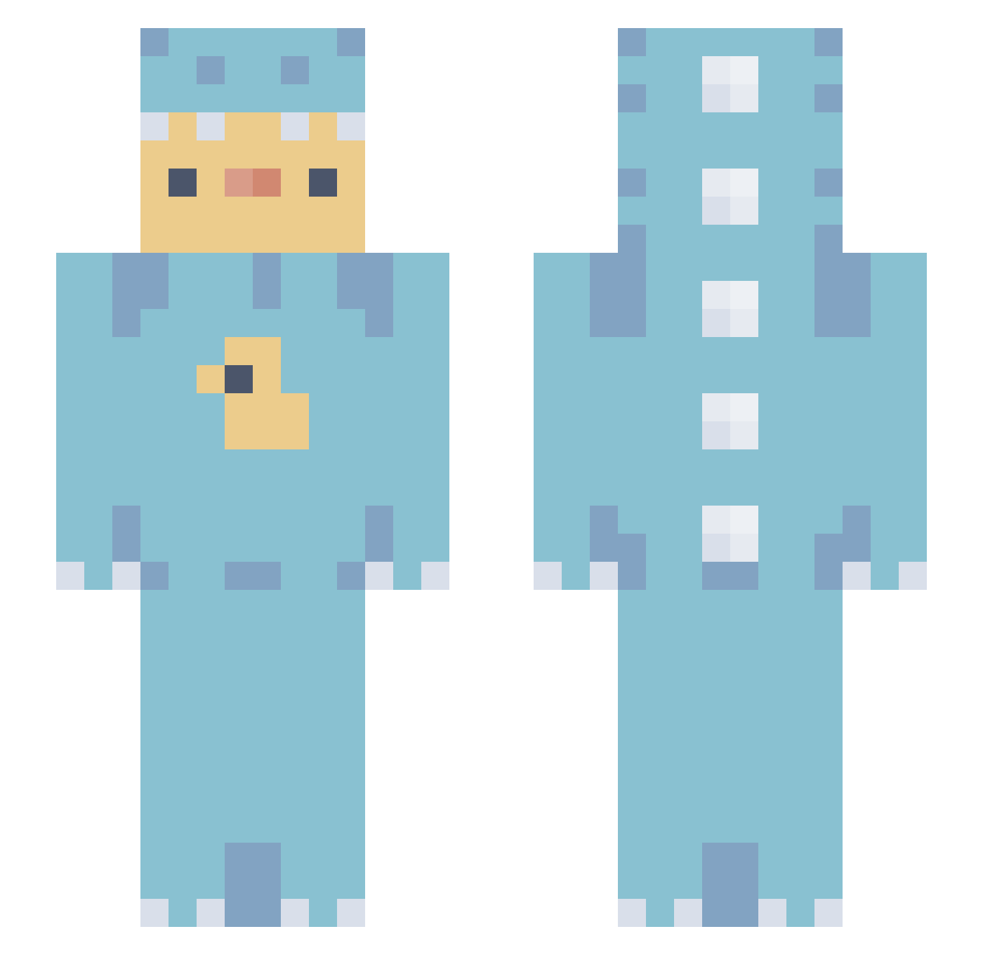 DiZZYBEAR90 Minecraft skin, front and back view
