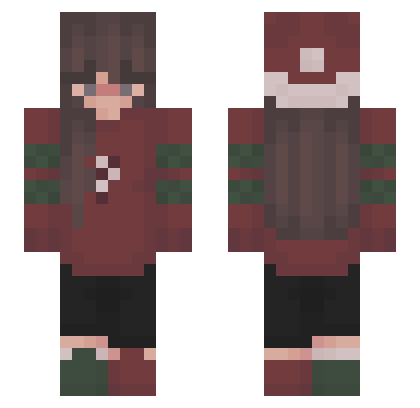 SpecularSP Minecraft skin, front and back view