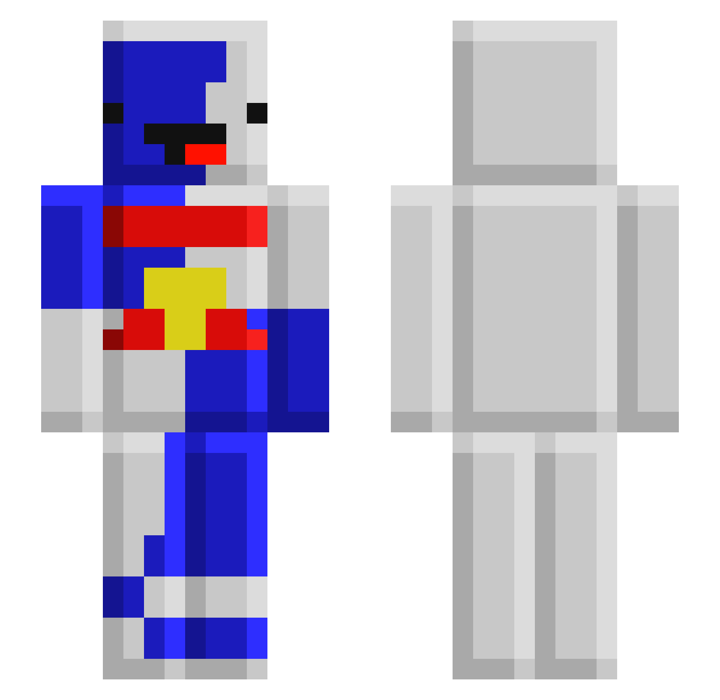 _Valzz Minecraft skin, front and back view