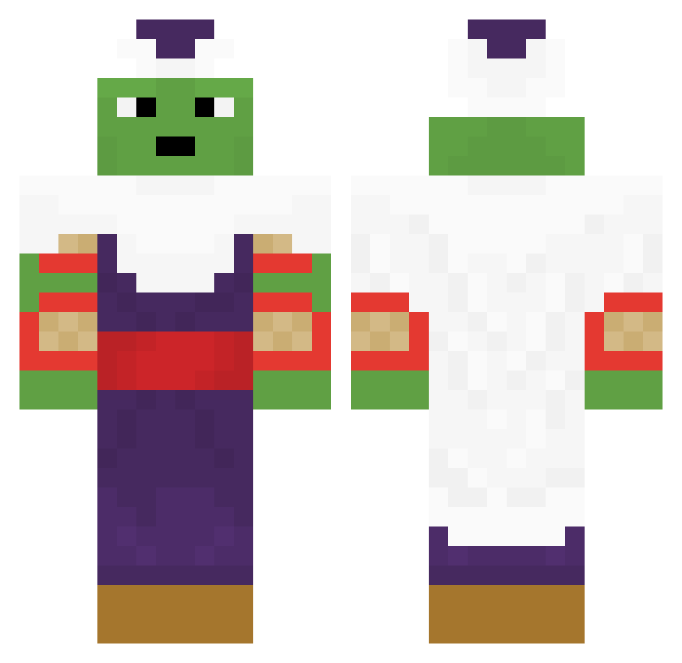 mehchoo Minecraft skin, front and back view