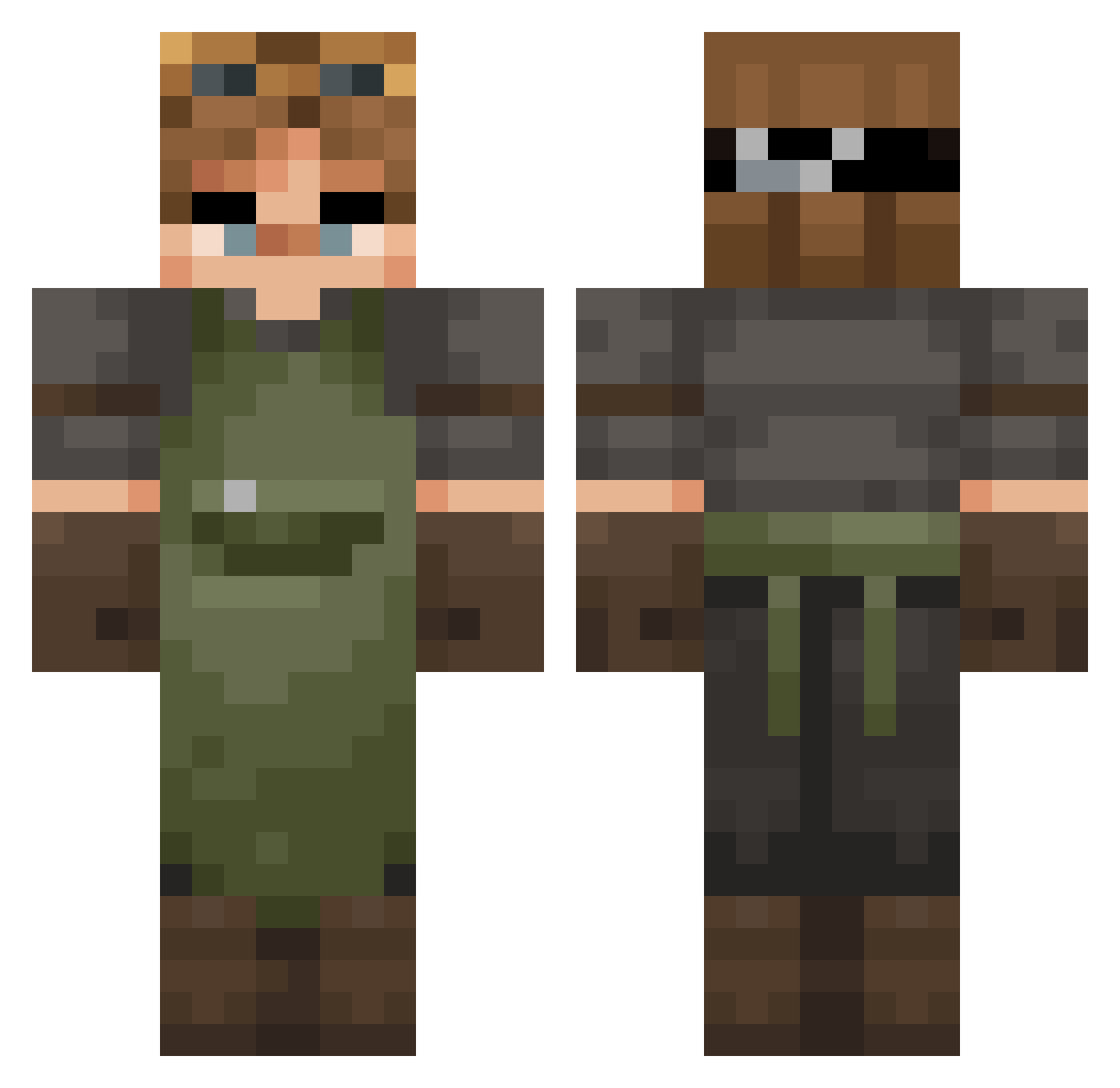 Crowbar_Wizard Minecraft skin, front and back view