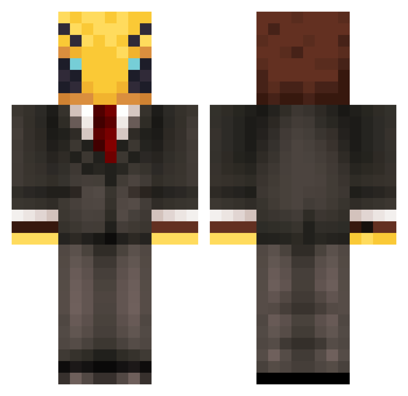 PlaneNight73455 Minecraft skin, front and back view