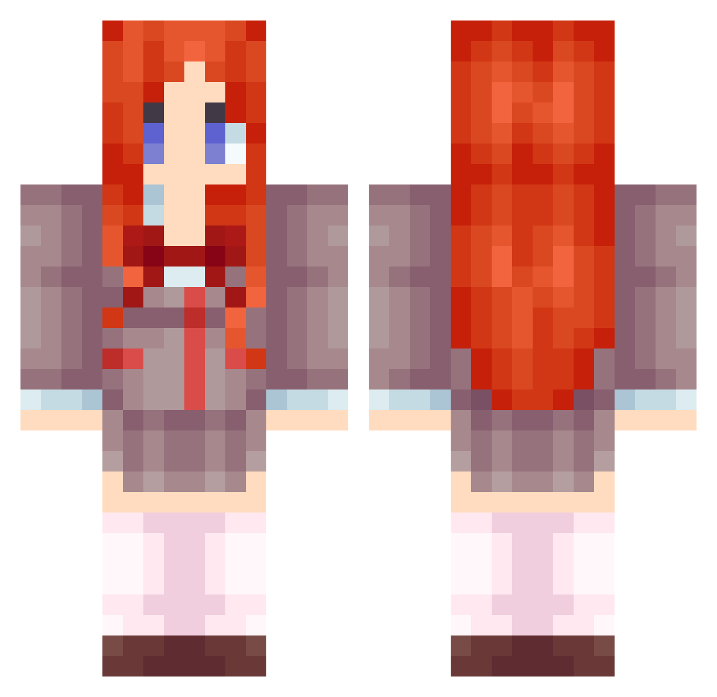 Fantas012 Minecraft skin, front and back view