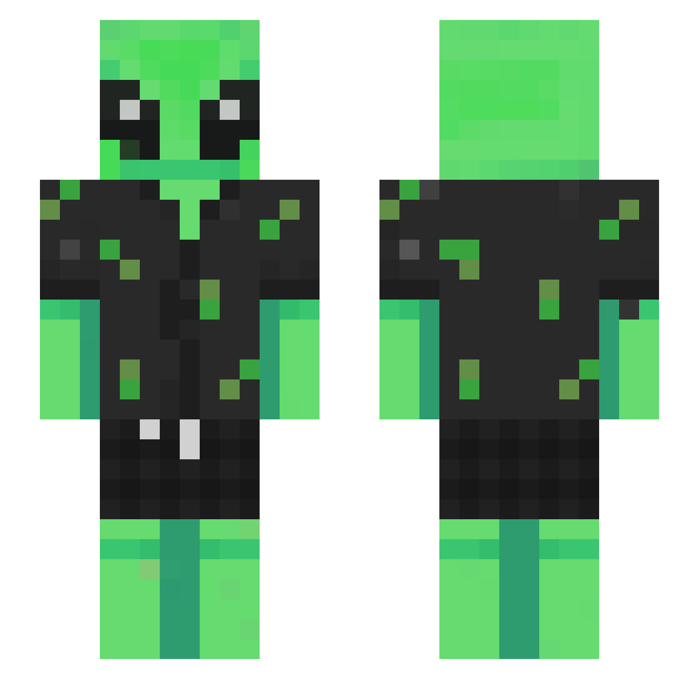 Drollbadge0 Minecraft skin, front and back view