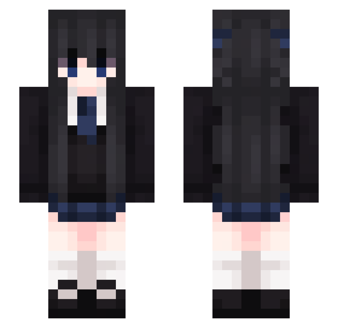 otvy Minecraft skin, front and back view