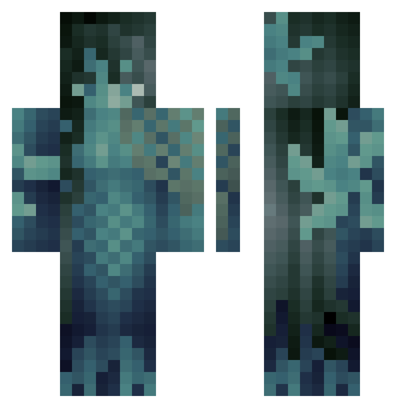 ohboyitsbecca Minecraft skin, front and back view