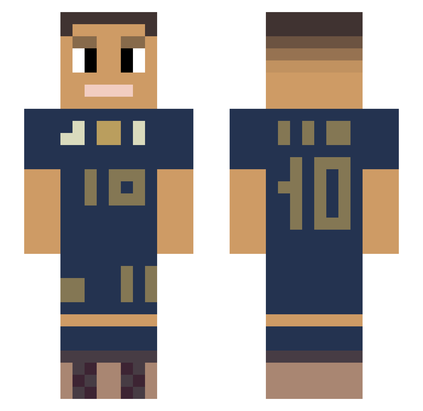 Tokito_ts Minecraft skin, front and back view