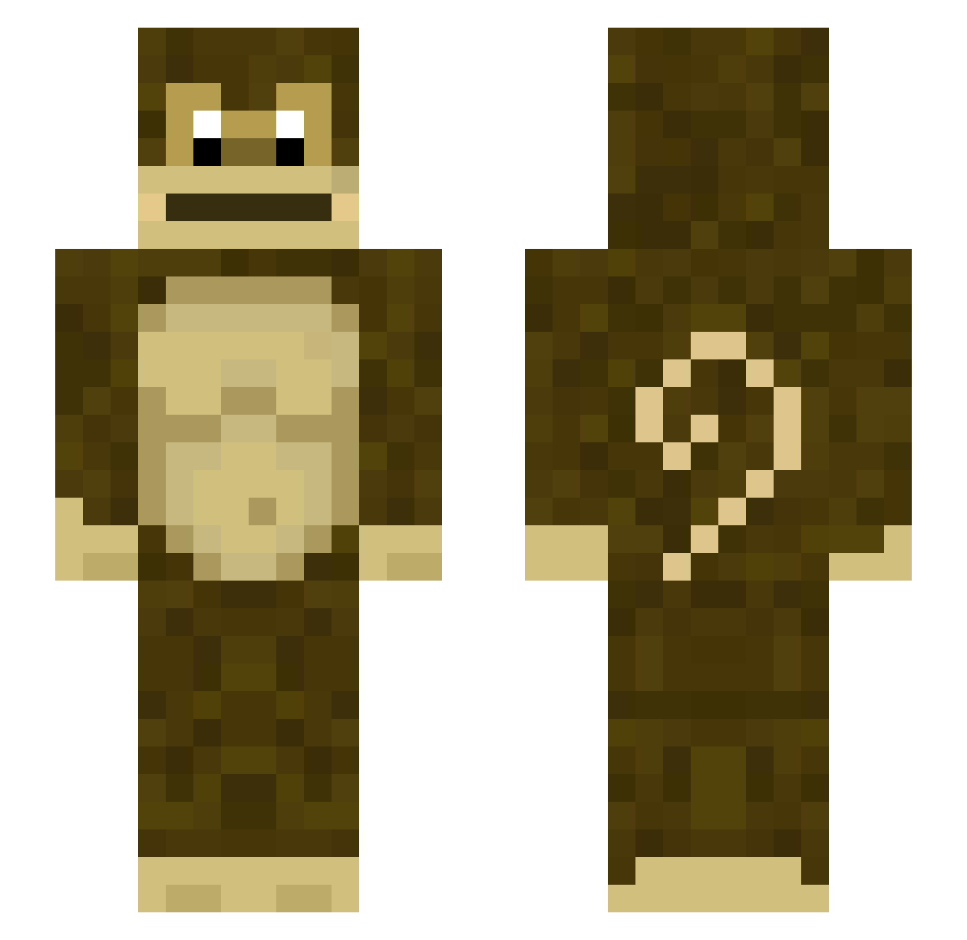 Bouazaki_ Minecraft skin, front and back view