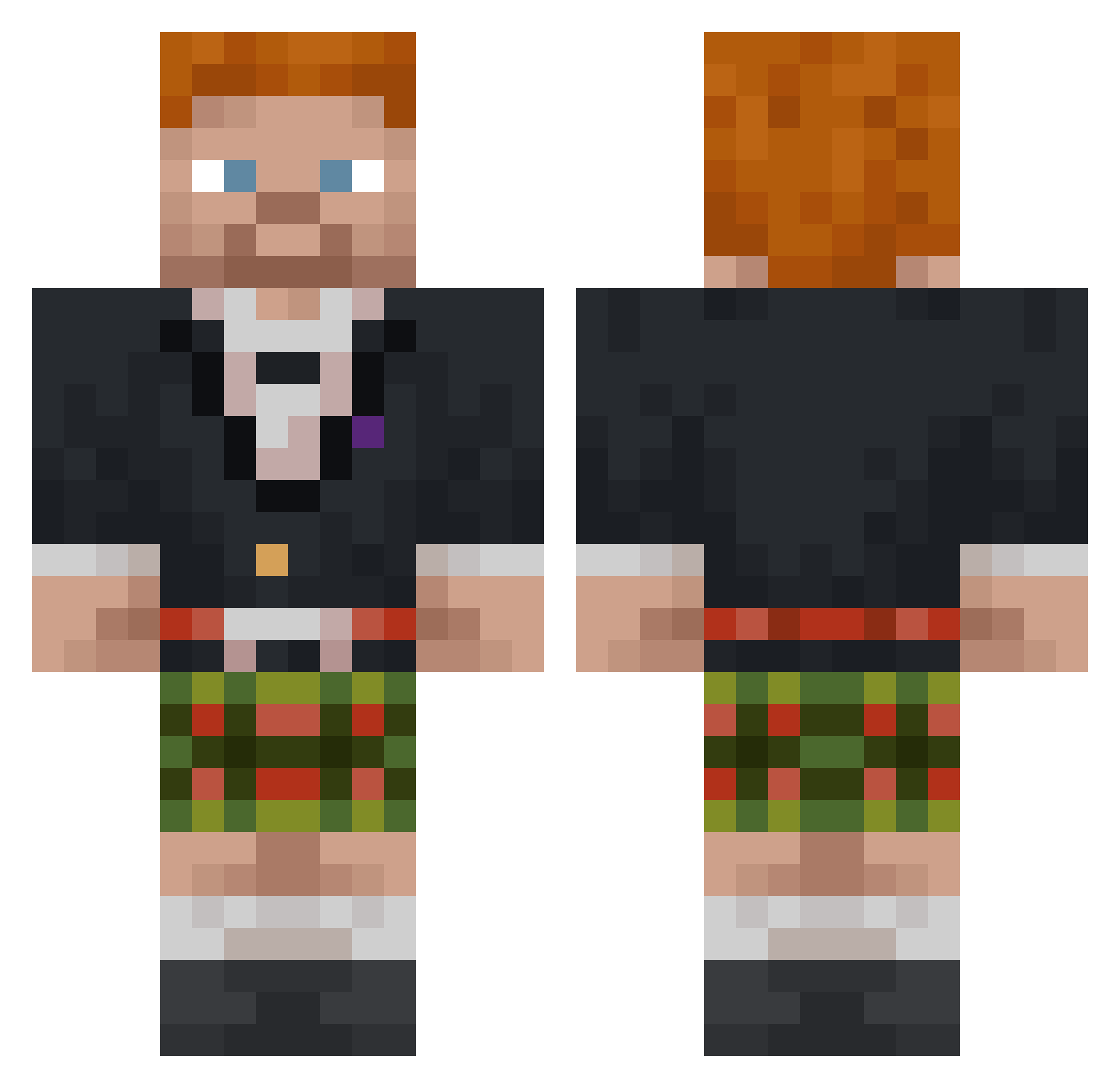Kakwindel Minecraft skin, front and back view