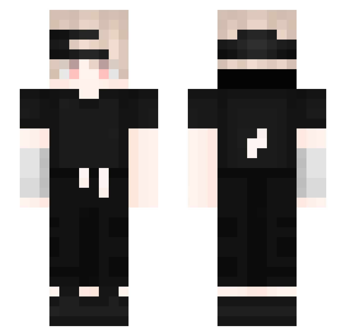 Bubciu_gg Minecraft skin, front and back view