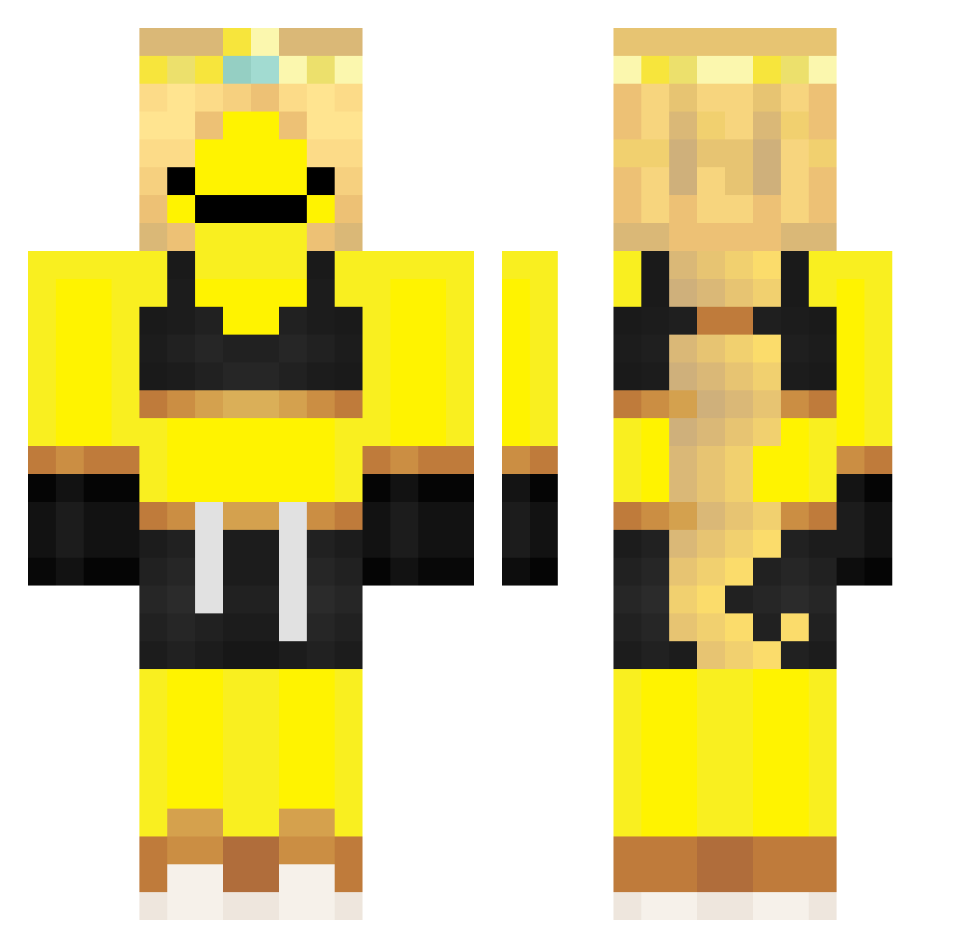 BMTD07 Minecraft skin, front and back view