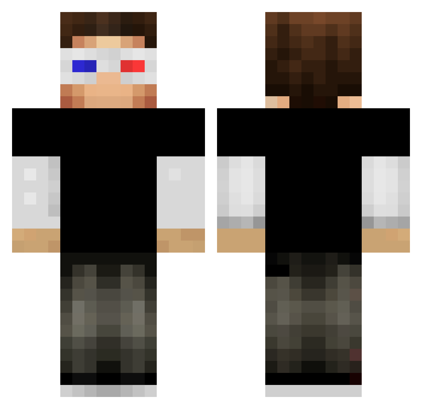 EzeIBayraktar Minecraft skin, front and back view