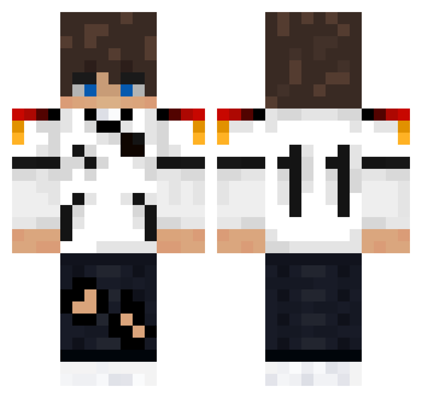 Hanni03 Minecraft skin, front and back view
