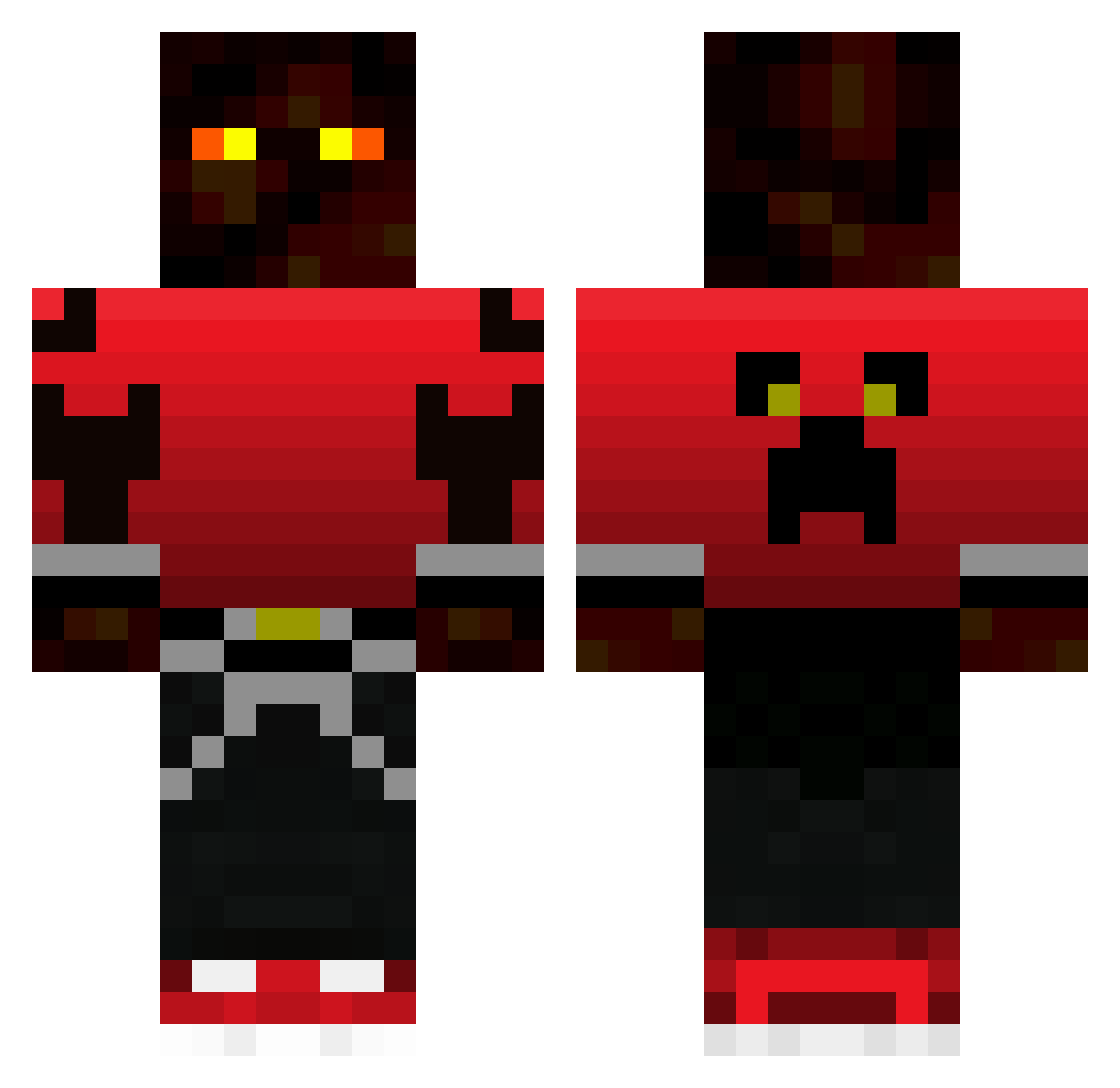 Quanti Minecraft skin, front and back view