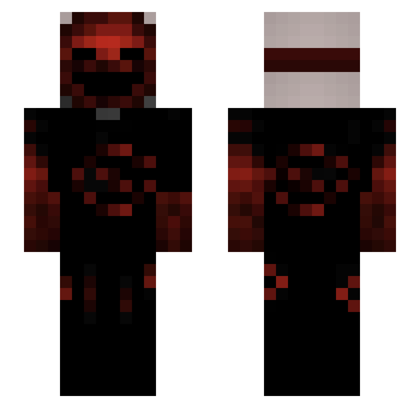 someside Minecraft skin, front and back view