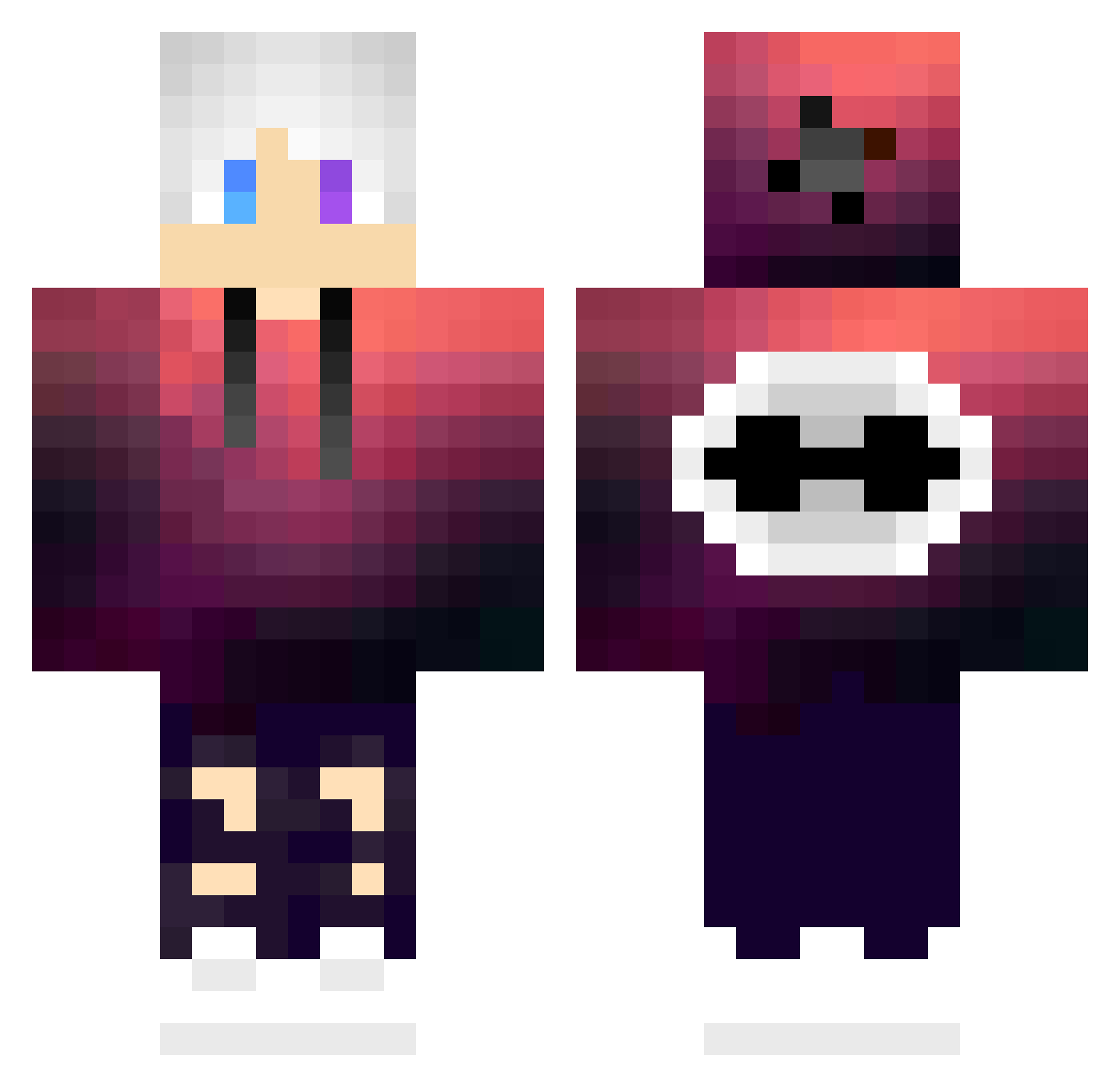 Engr Minecraft skin, front and back view