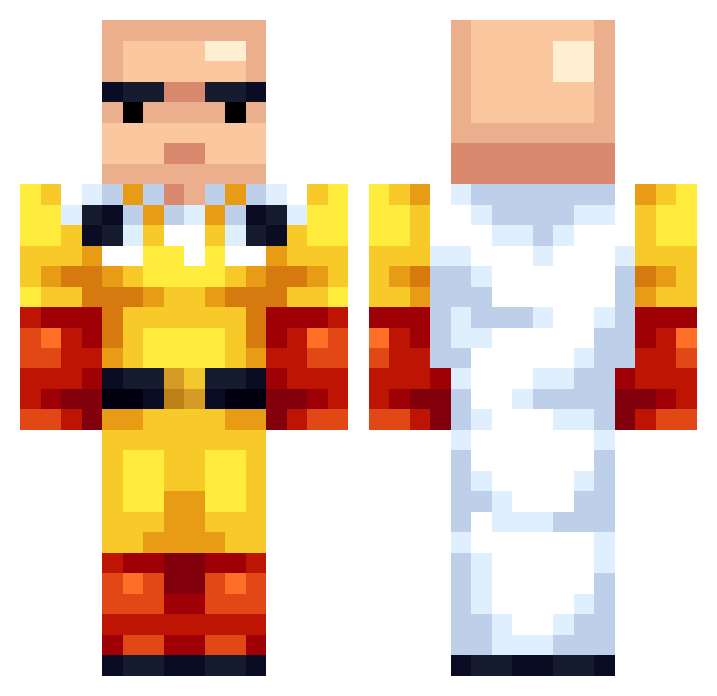 shaquilleoatmeae Minecraft skin, front and back view
