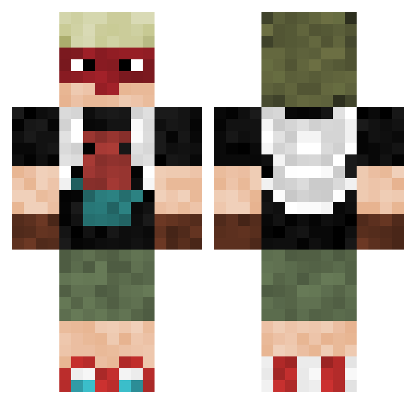 regular606 Minecraft skin, front and back view