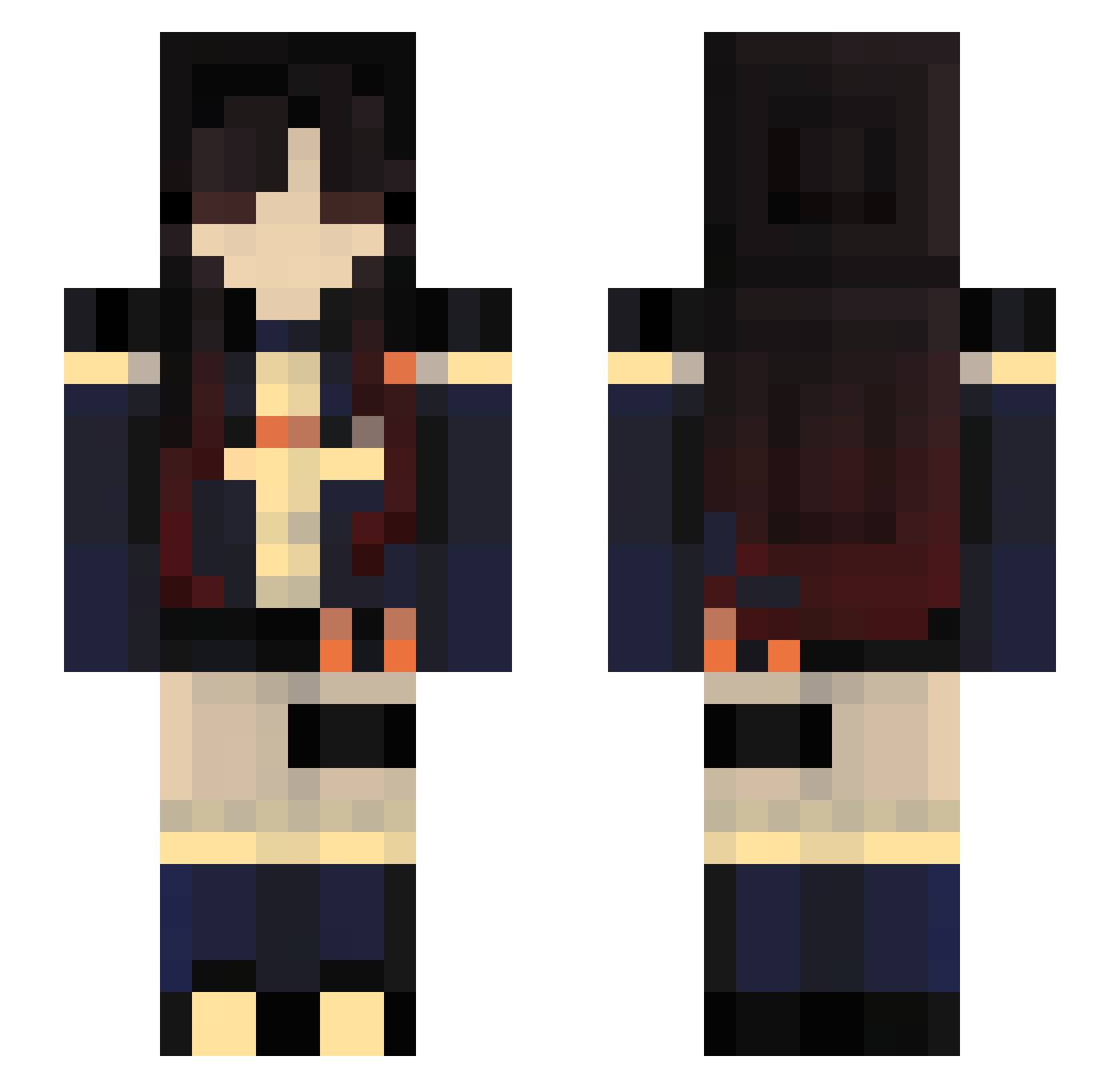 ASTRO15_ Minecraft skin, front and back view