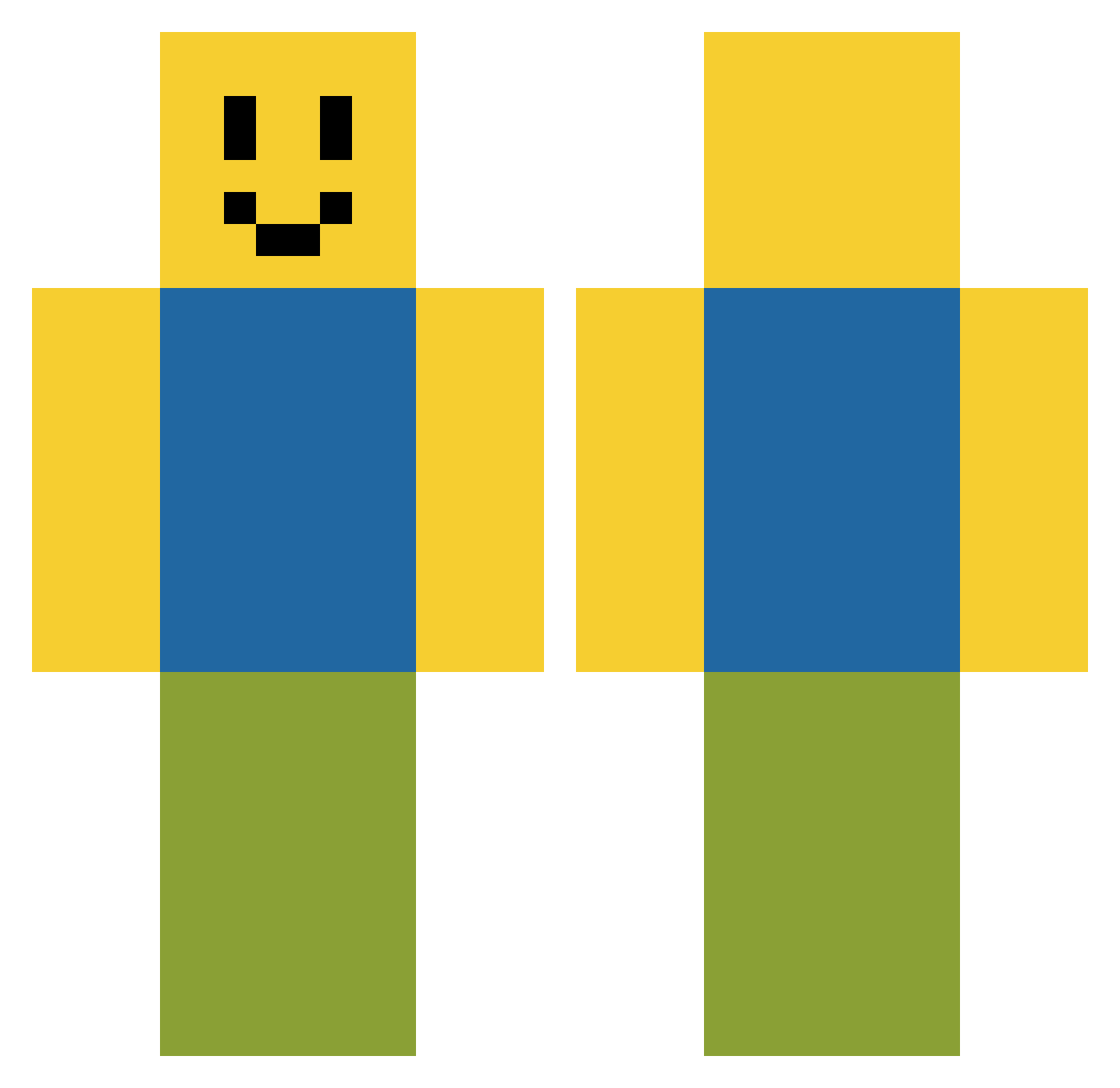 Liam150120 Minecraft skin, front and back view