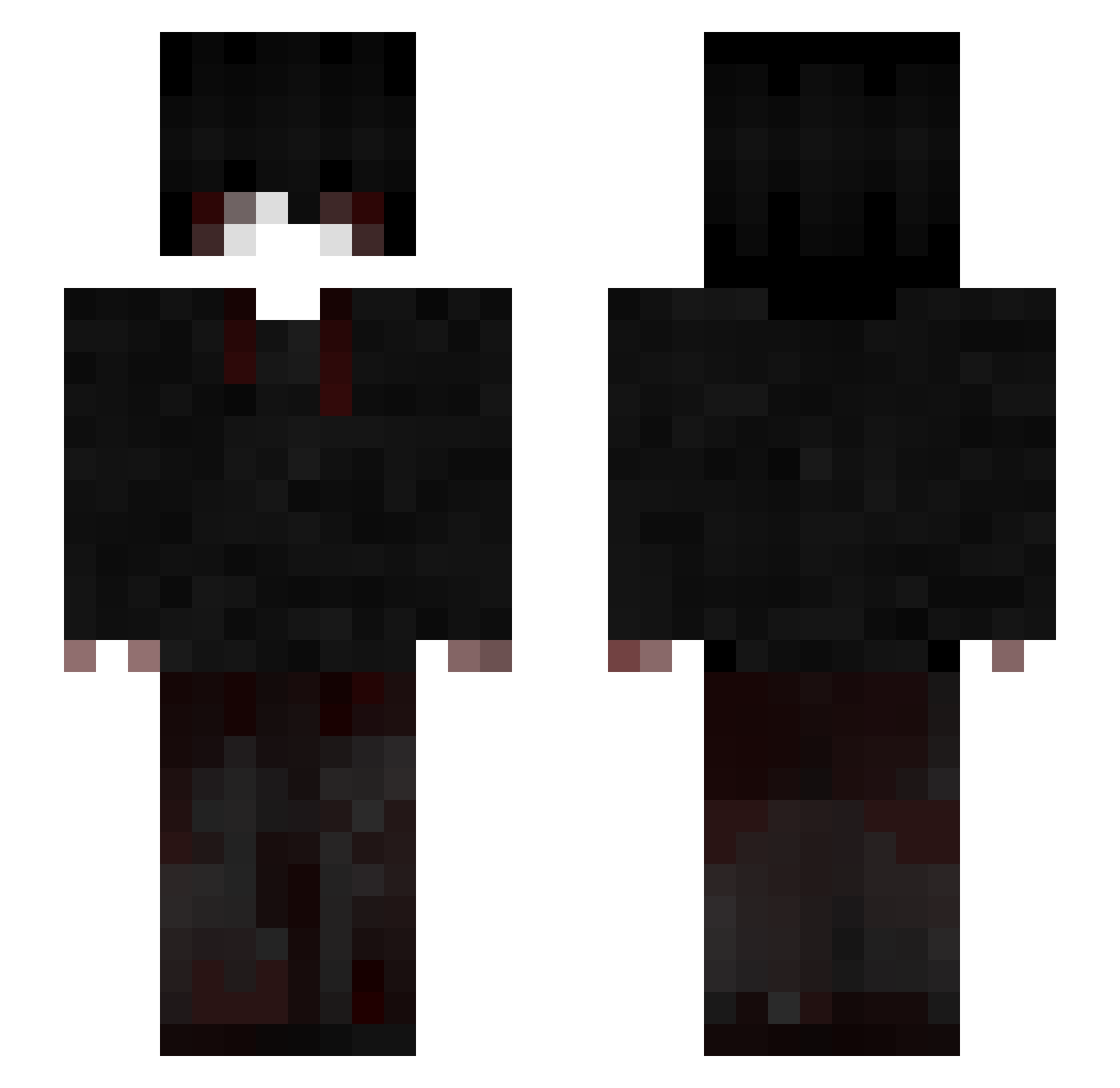 xryquz Minecraft skin, front and back view