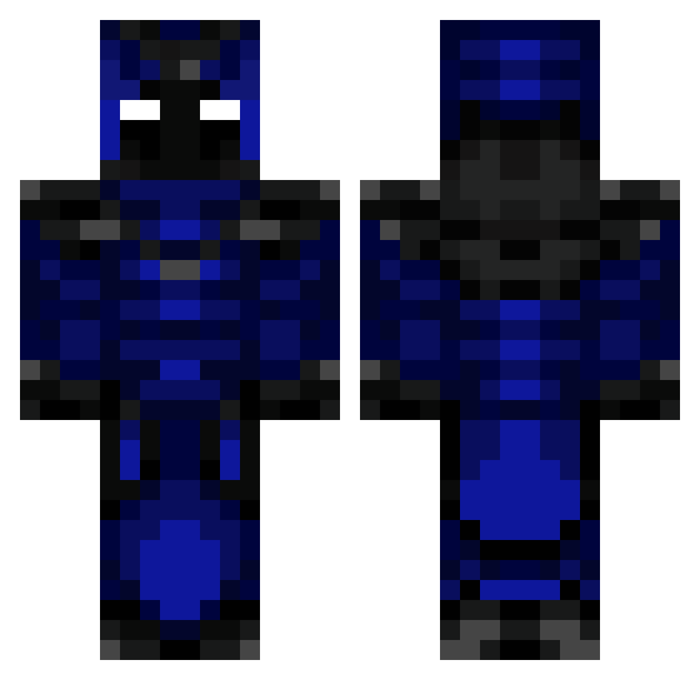 LUKARHOADES Minecraft skin, front and back view