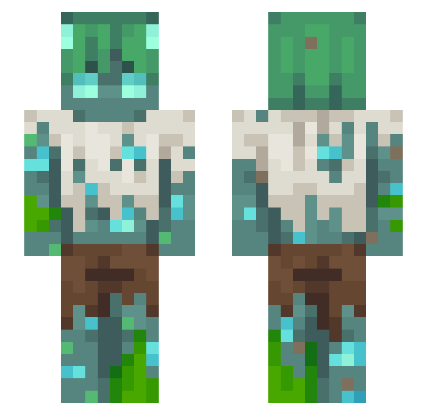 altay61 Minecraft skin, front and back view