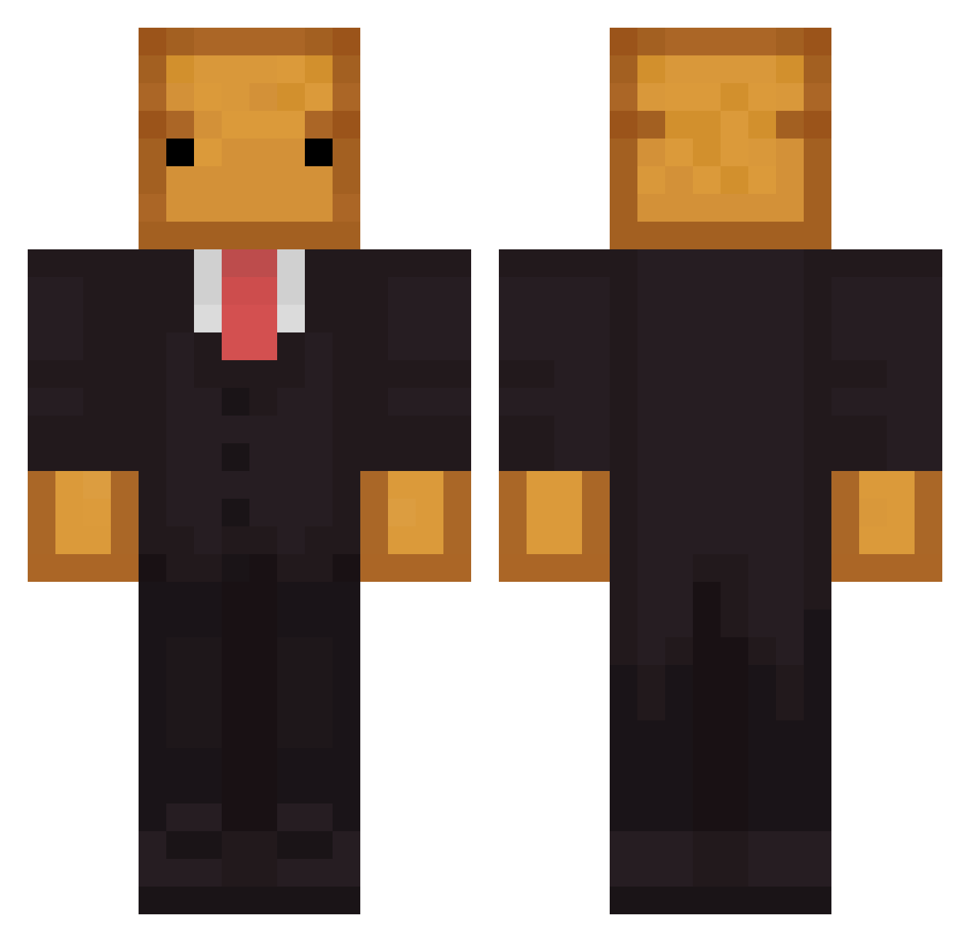 FancySaucer Minecraft skin, front and back view