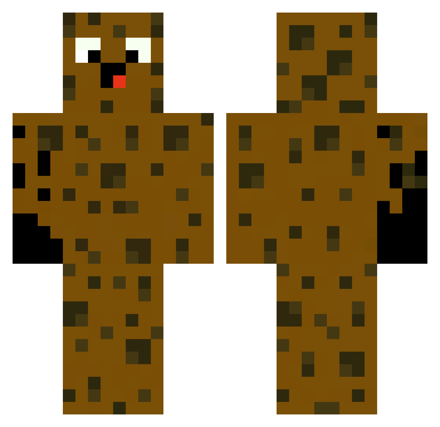 Kruemelzockt Minecraft skin, front and back view