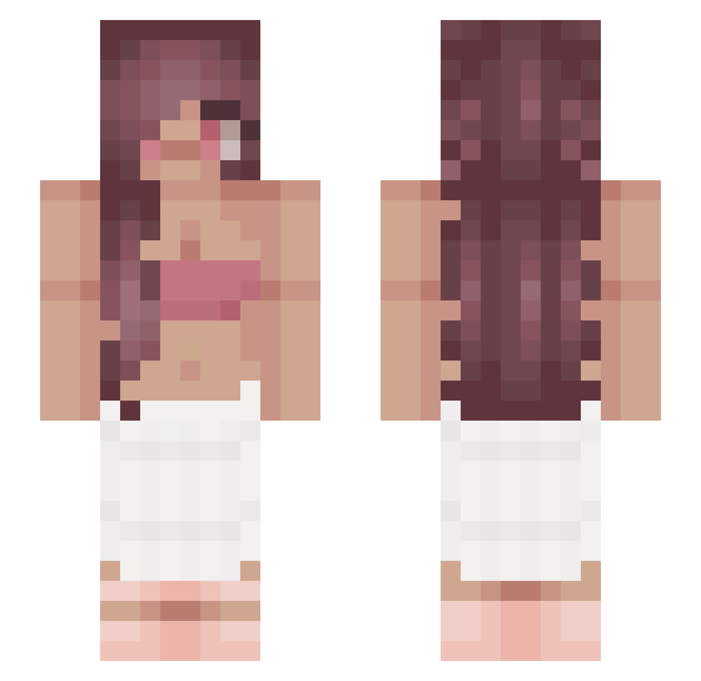 vuppy420 Minecraft skin, front and back view