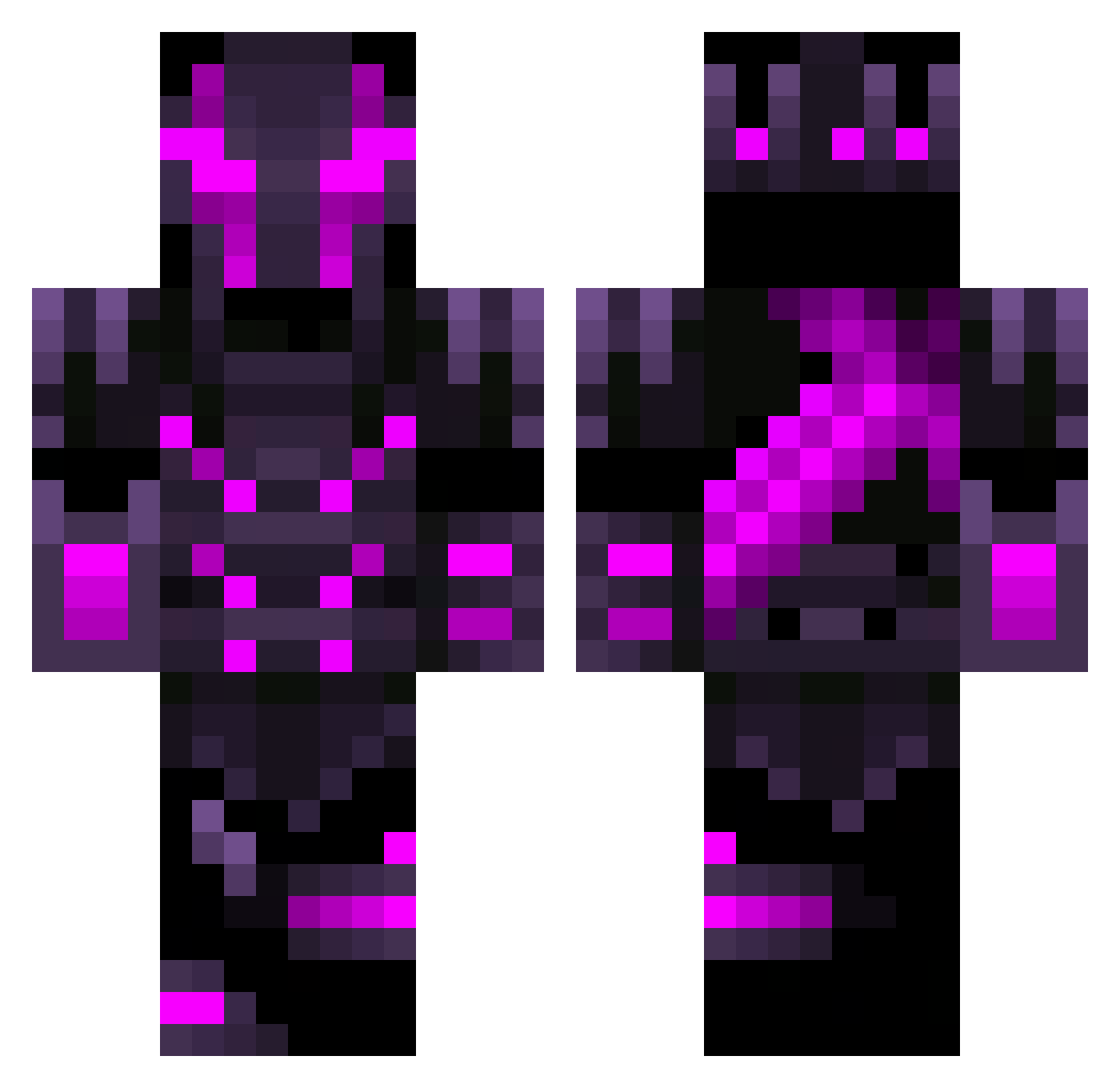 Razor1havock Minecraft skin, front and back view