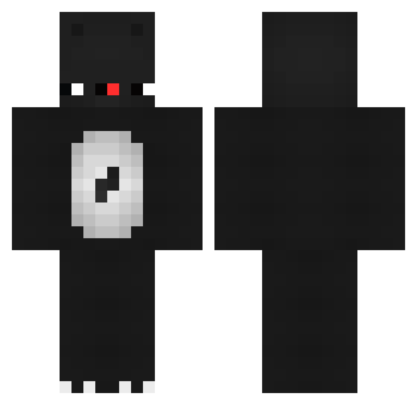 DerSauger Minecraft skin, front and back view