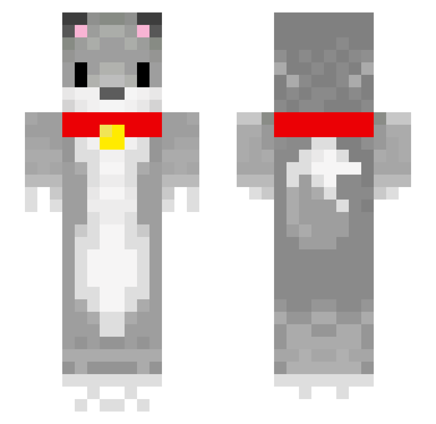 yeopeee Minecraft skin, front and back view