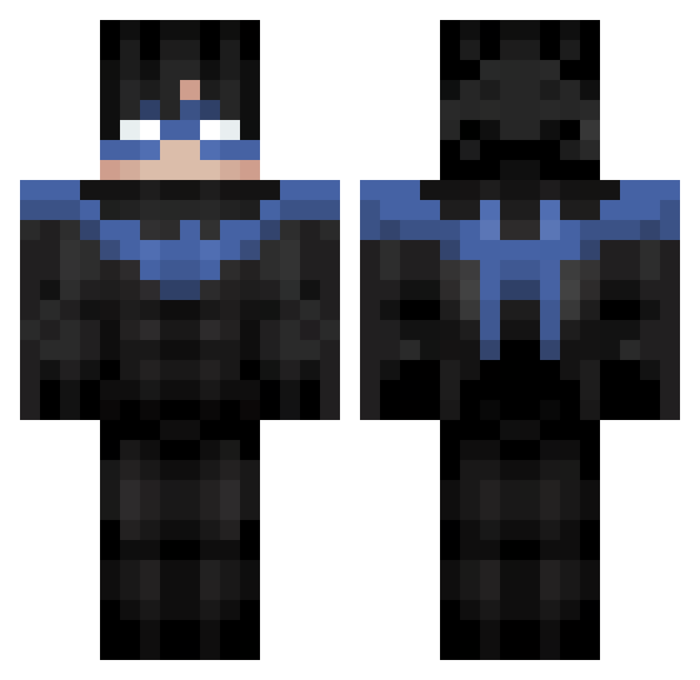 FranjediX Minecraft skin, front and back view