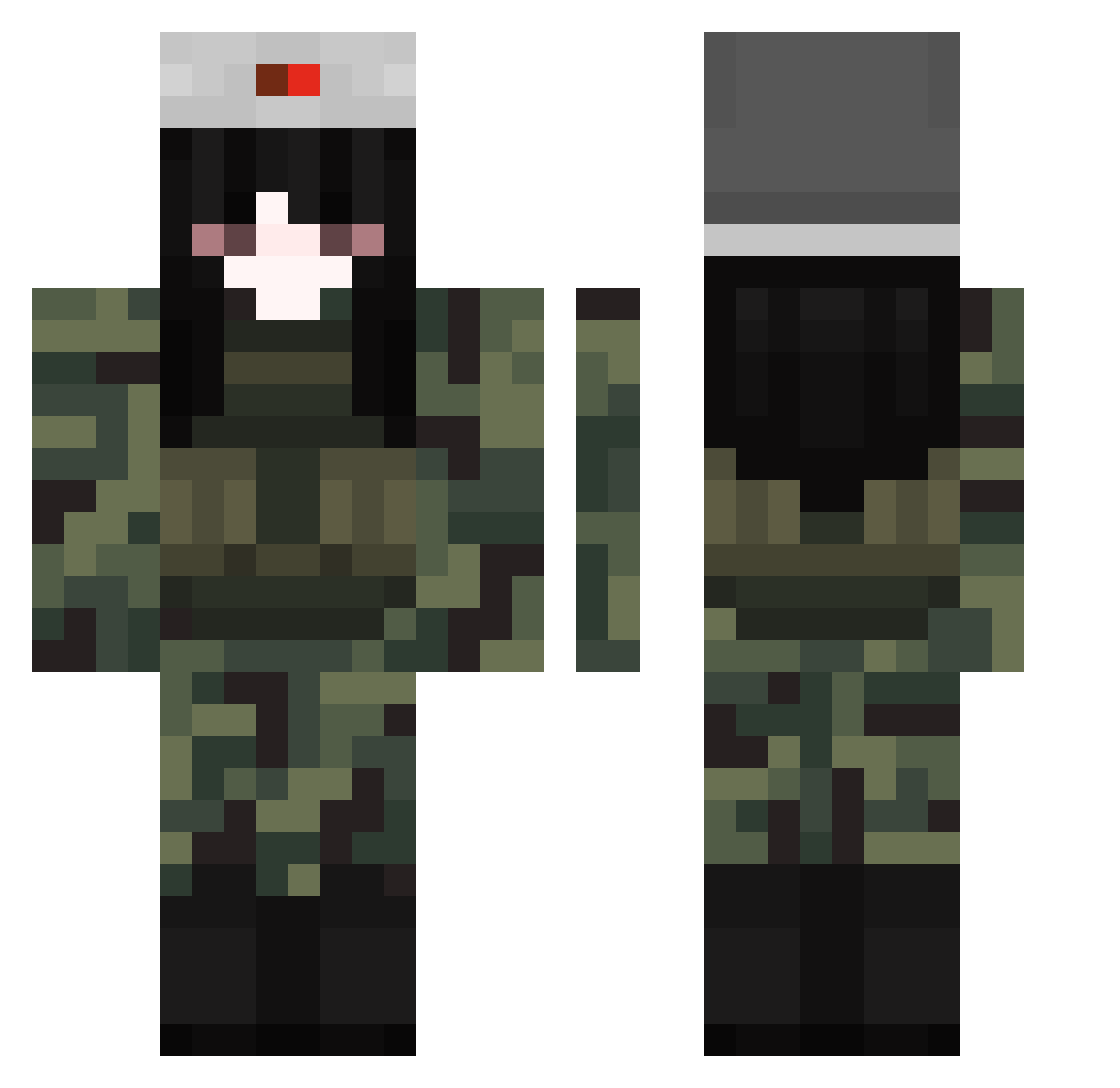 Skarlett52 Minecraft skin, front and back view