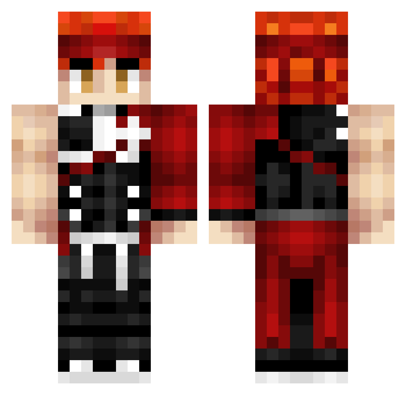 Dinocrocs Minecraft skin, front and back view