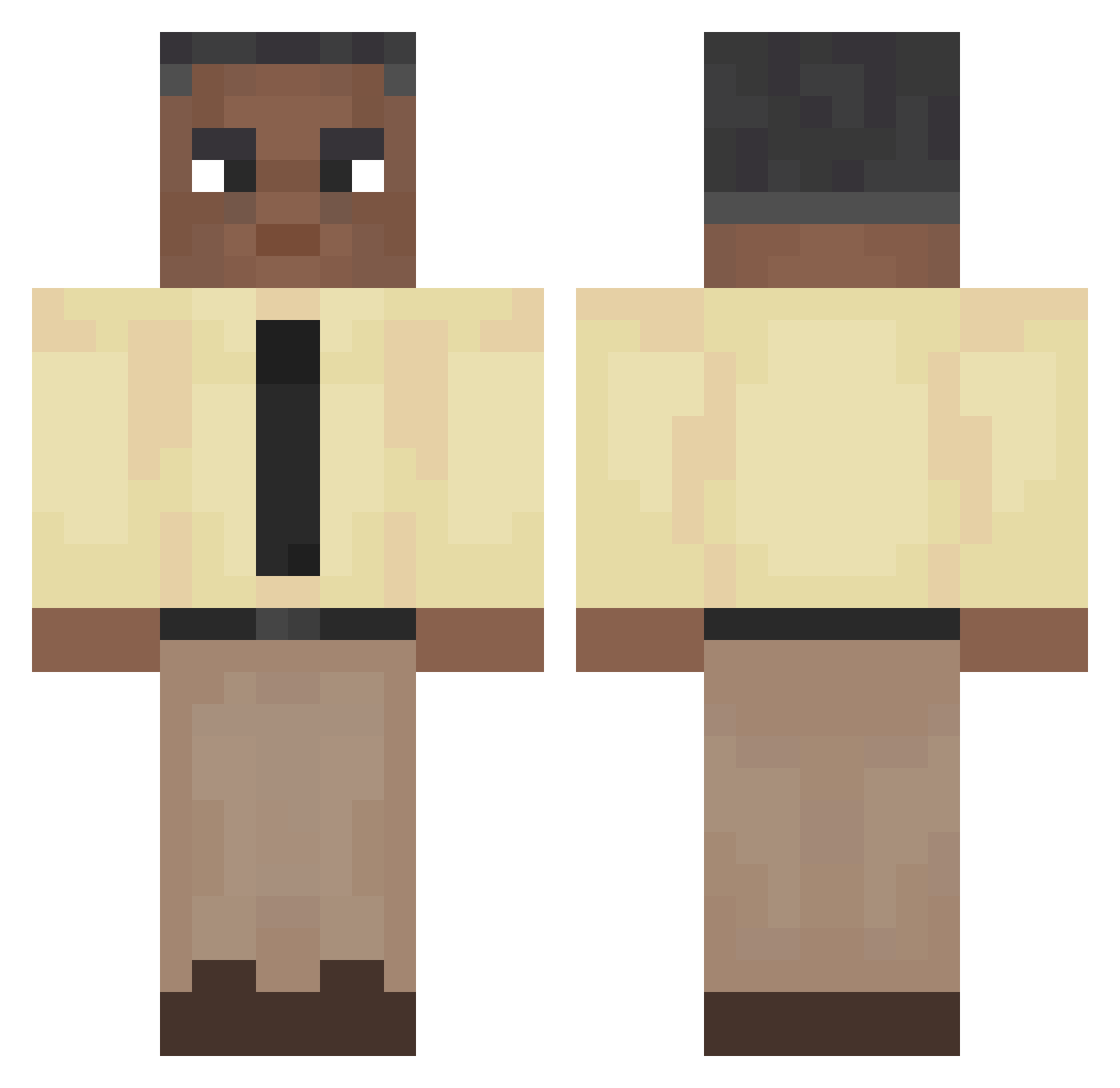 PBandJelly4 Minecraft skin, front and back view