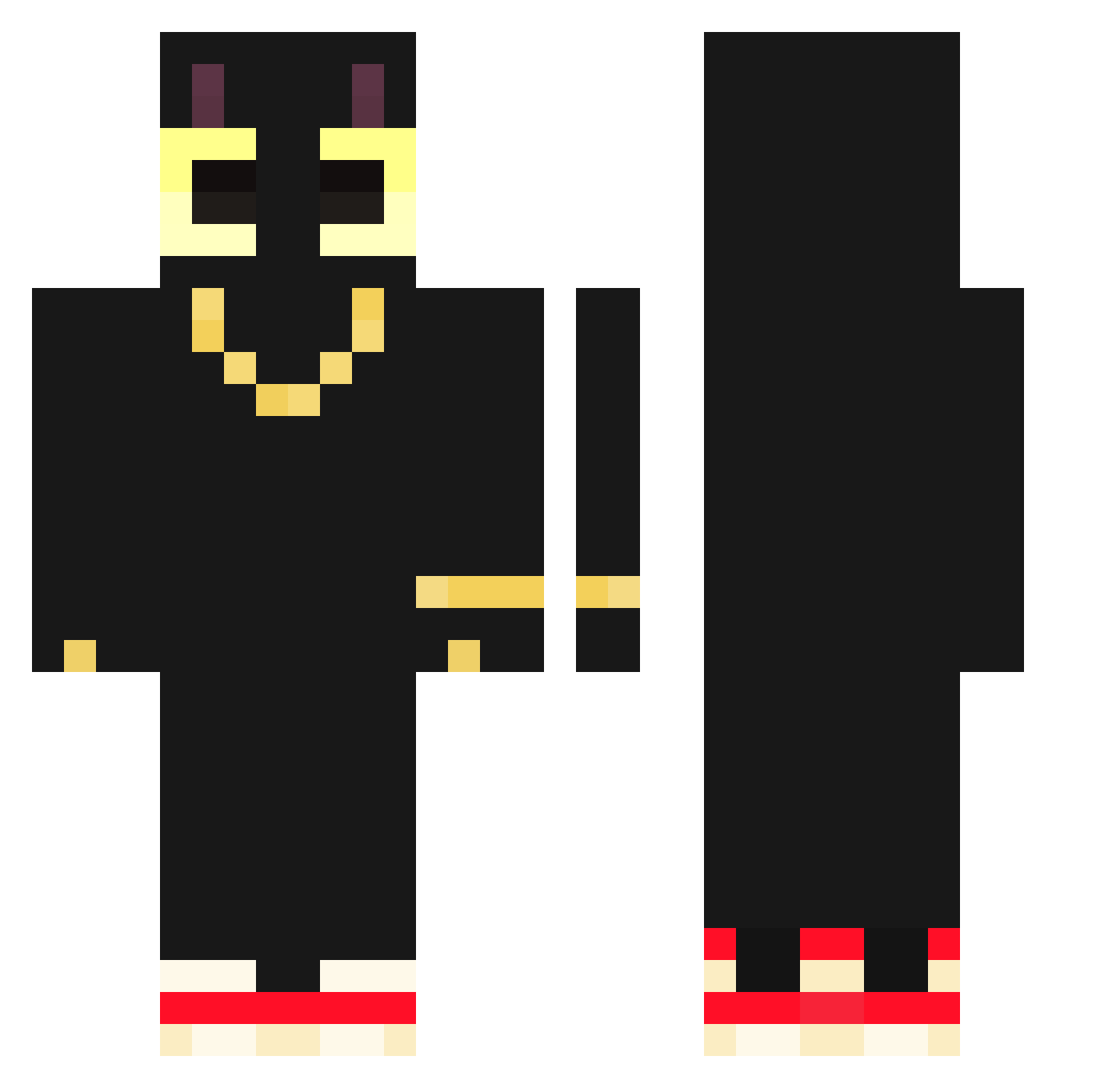 PAKSIKY Minecraft skin, front and back view