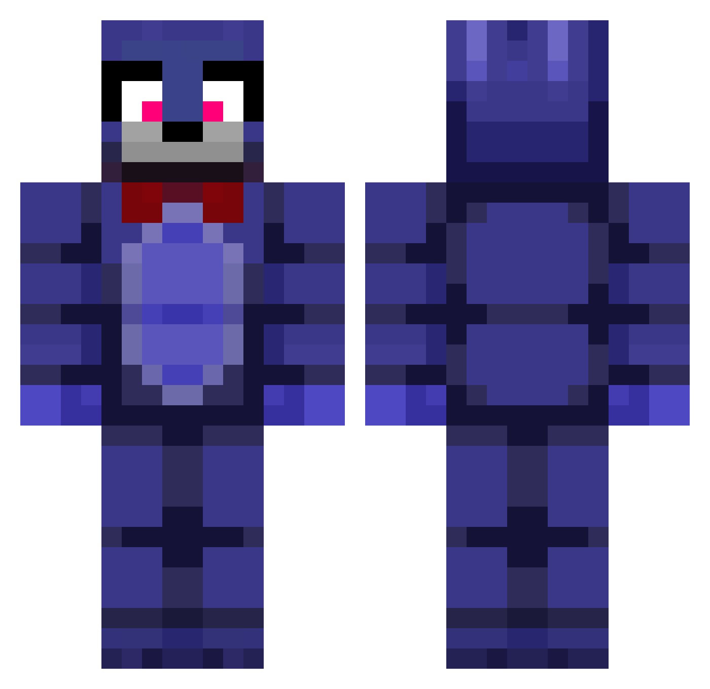 ninjacraft1290 Minecraft skin, front and back view