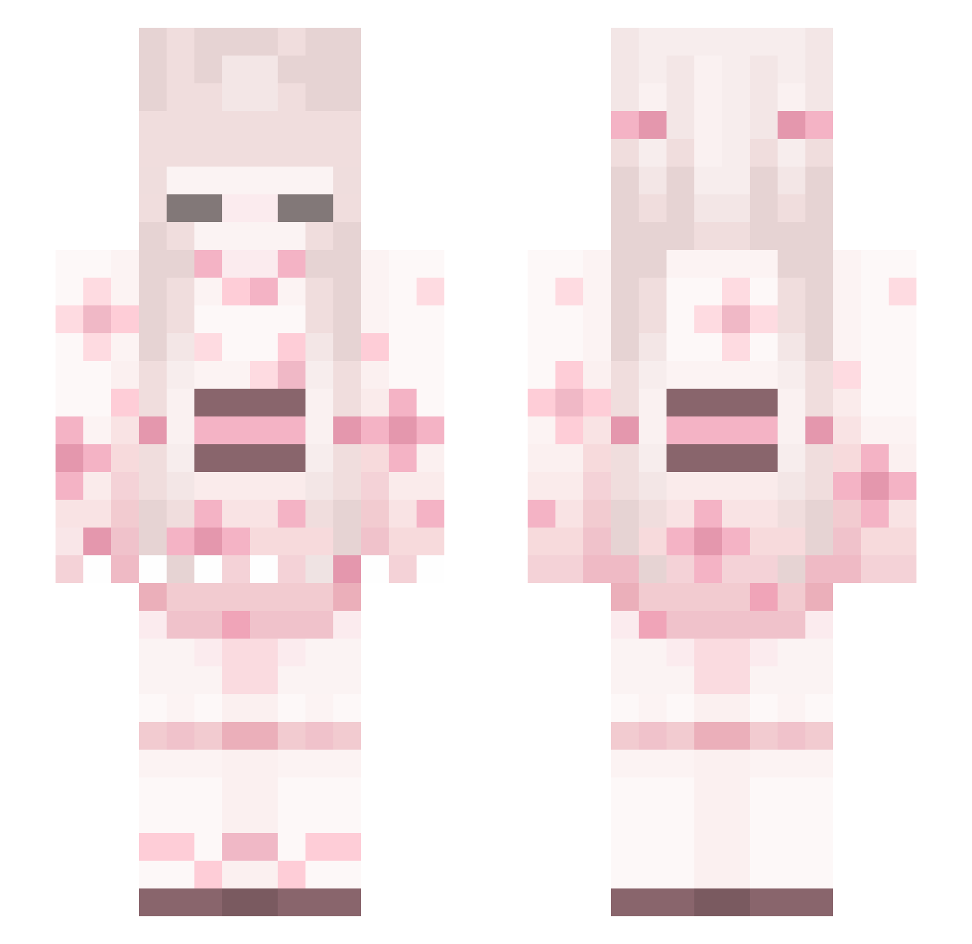 LadyMuffit Minecraft skin, front and back view