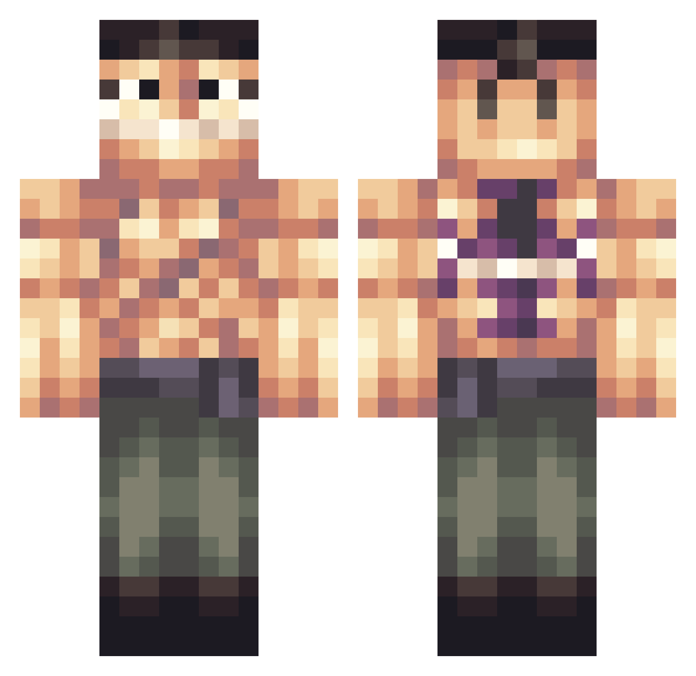 _Morae Minecraft skin, front and back view