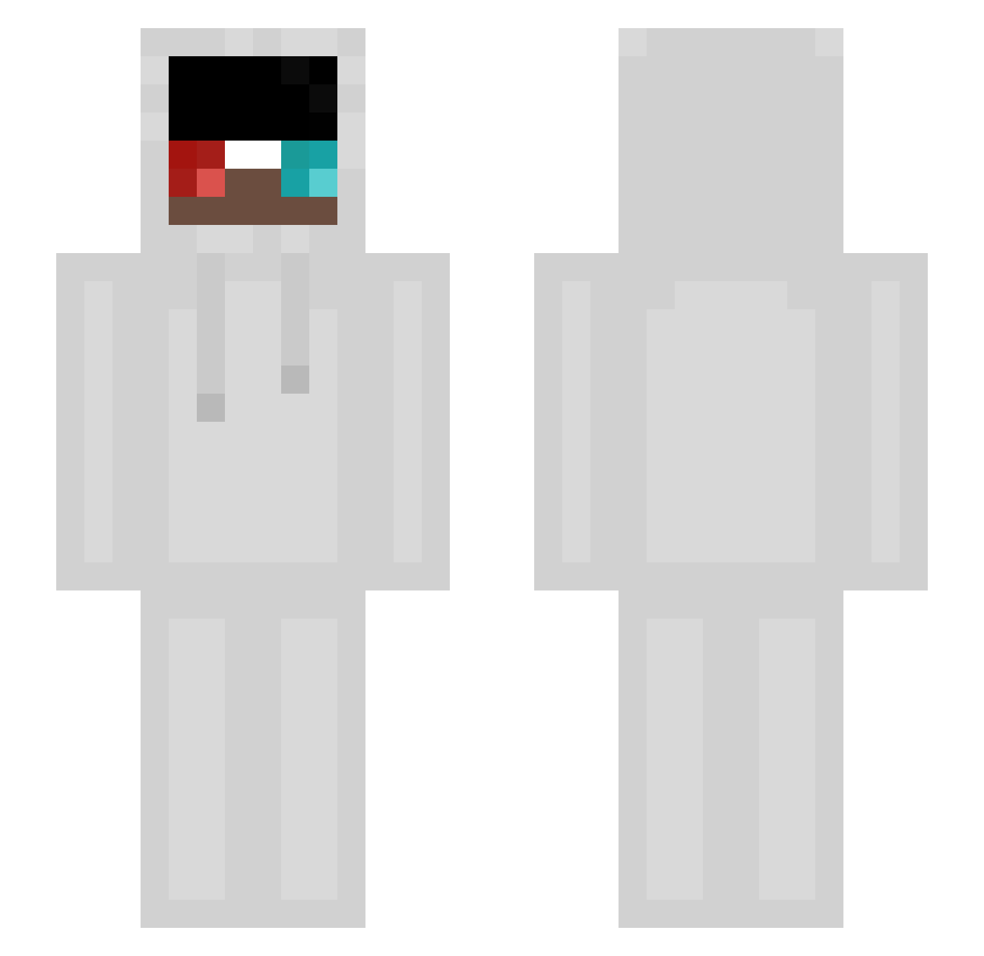 meemed Minecraft skin, front and back view