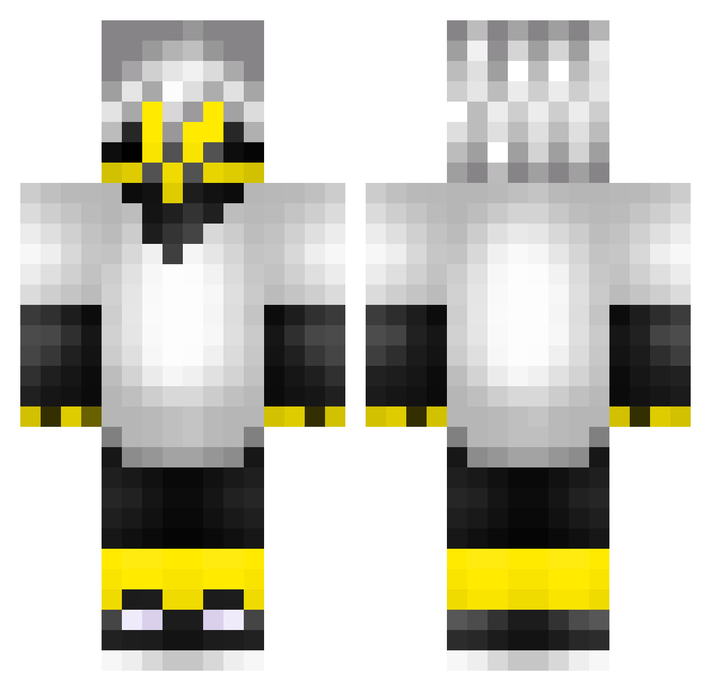ivsw Minecraft skin, front and back view