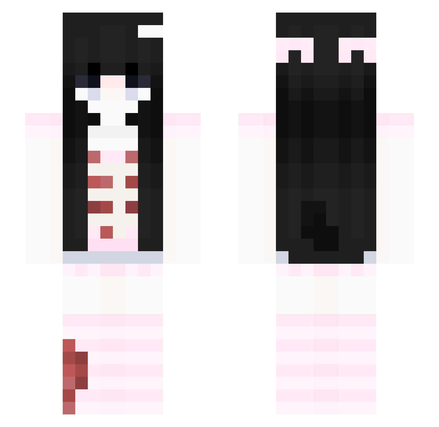 Erumii Minecraft skin, front and back view