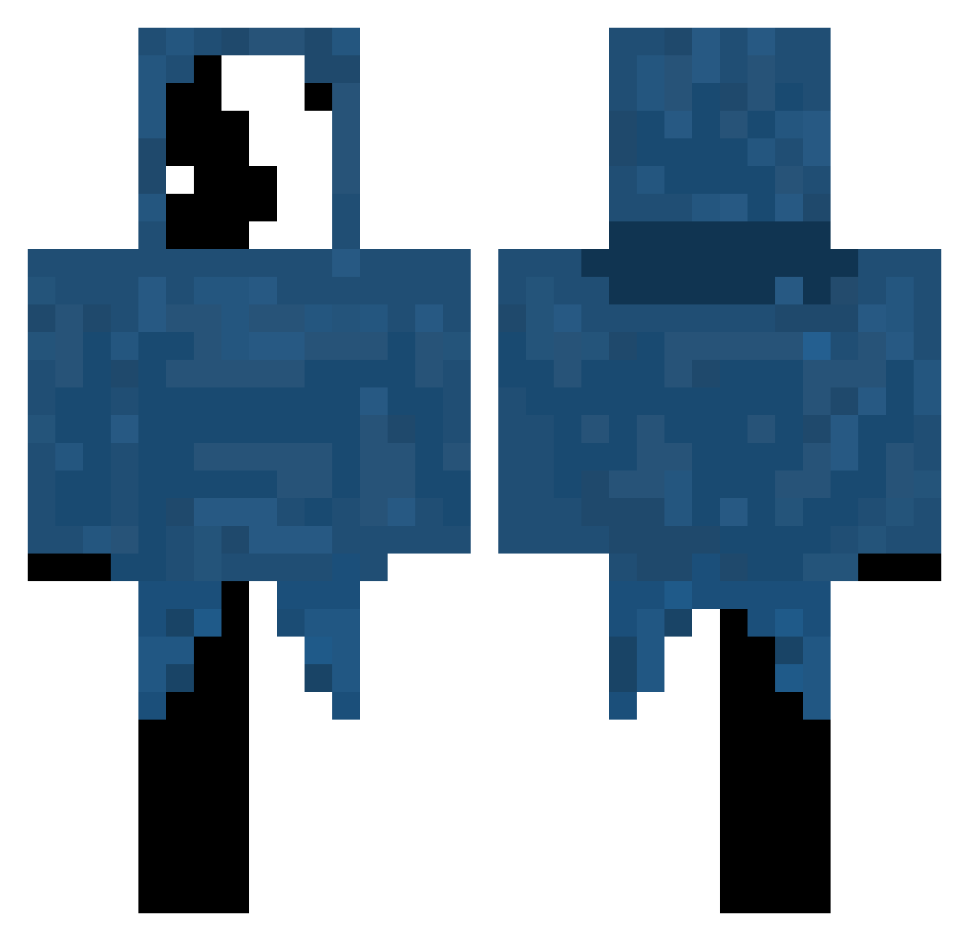 GengarJulian Minecraft skin, front and back view